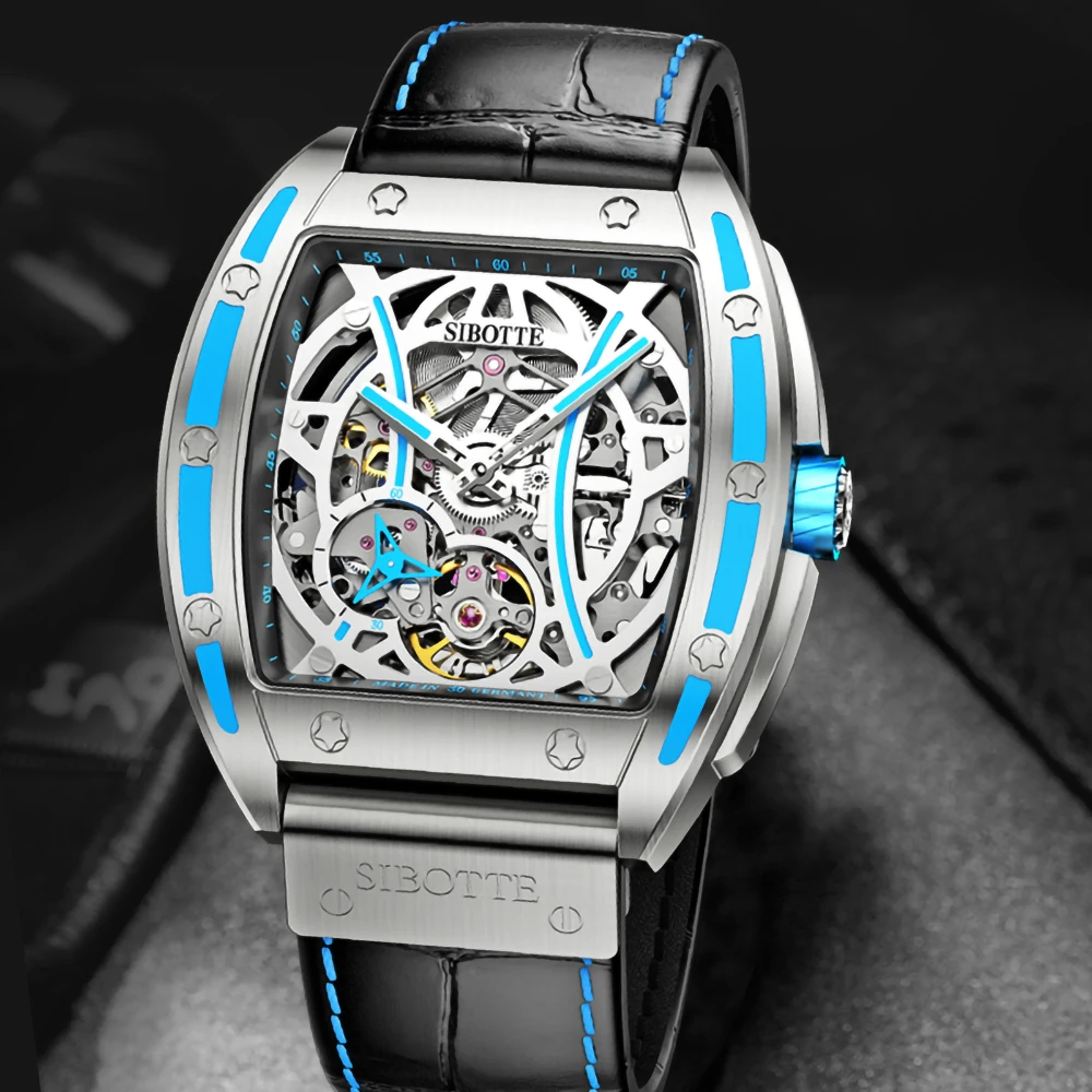 

SIBOTTE Mens Watch Top Luxury Brand Wristwatches for Men Waterproof Stainless Steel Men's Automatic Mechanical wrist watches