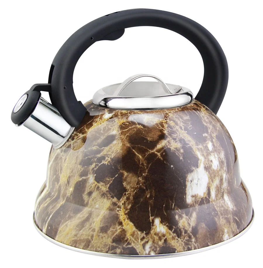 

Food grade color painting stainless steel whistling tea kettle, Marble color