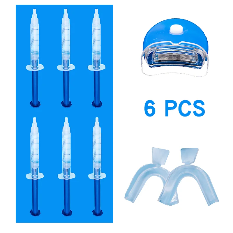

6 pcs teeth whitening kit Bleaching System Bright White ome Teeth Whitening Gel Kit non peroxide Professional packaging box