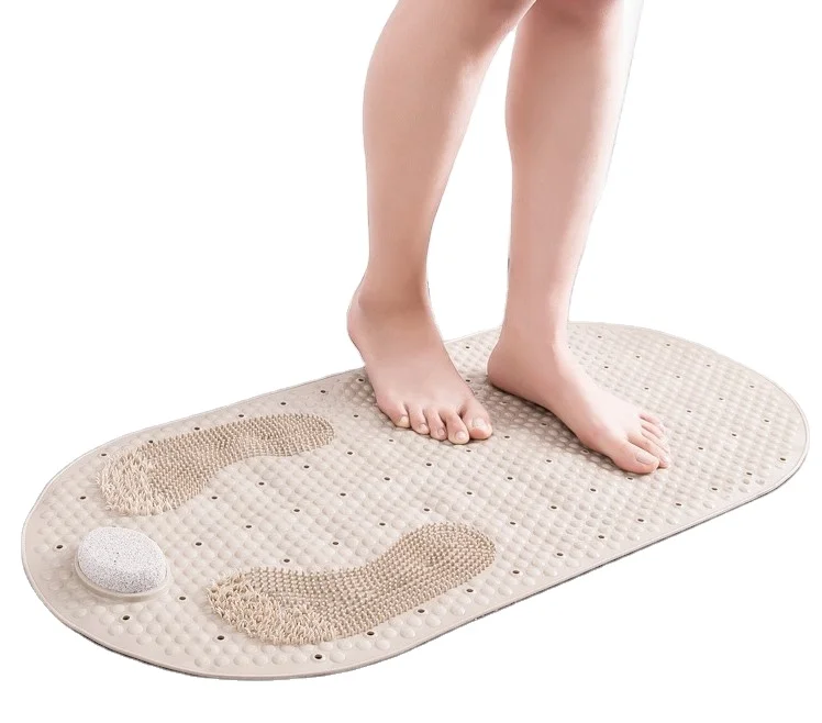 

Anti Slip Bath Mat High-strength Suction Non-Slip Bathroom Shower Silicone Foot Massage Exfoliate Dead Skin Bath Mat, 5 colors