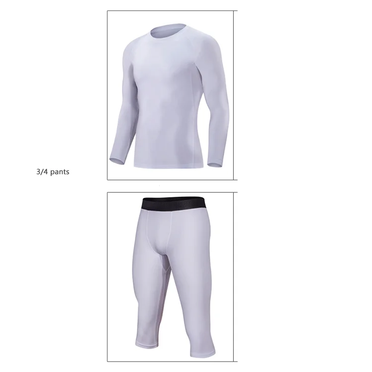 

Quick-drying winter equipment football basketball training pants Sports tights men's long sleeve blank running fitness suit, Customized colors