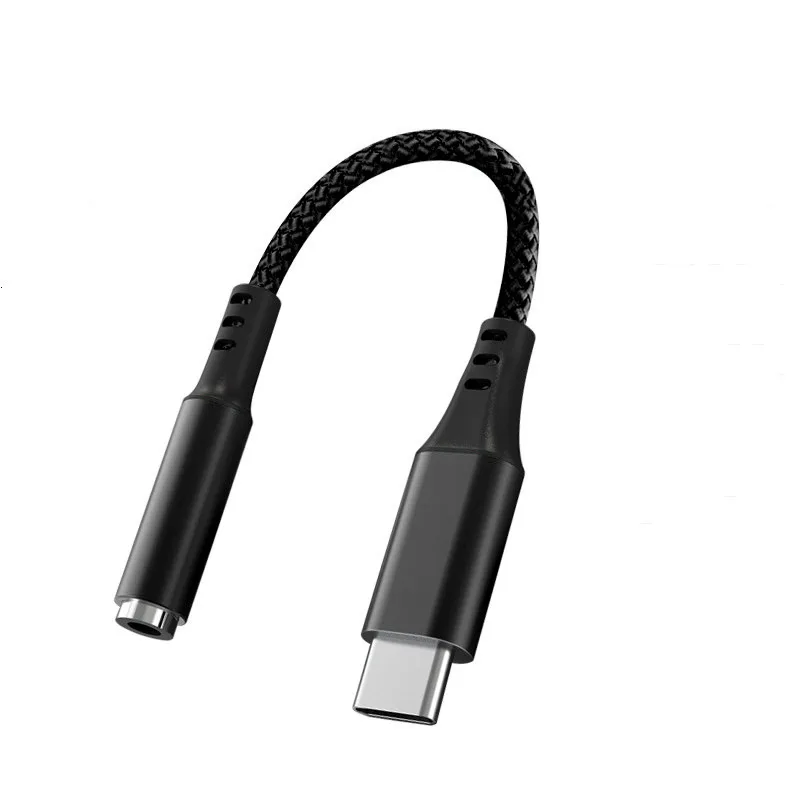 

Aluminum alloy 3.5mm to Type-c headphone jack adapter for Samsung, Huawei commonly used accessories & parts, Balck