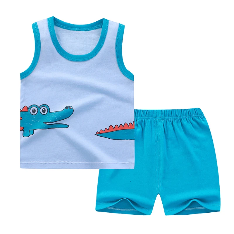 

Fashion sleeveless cotton vests baby clothes baby boys clothing sets, Shown