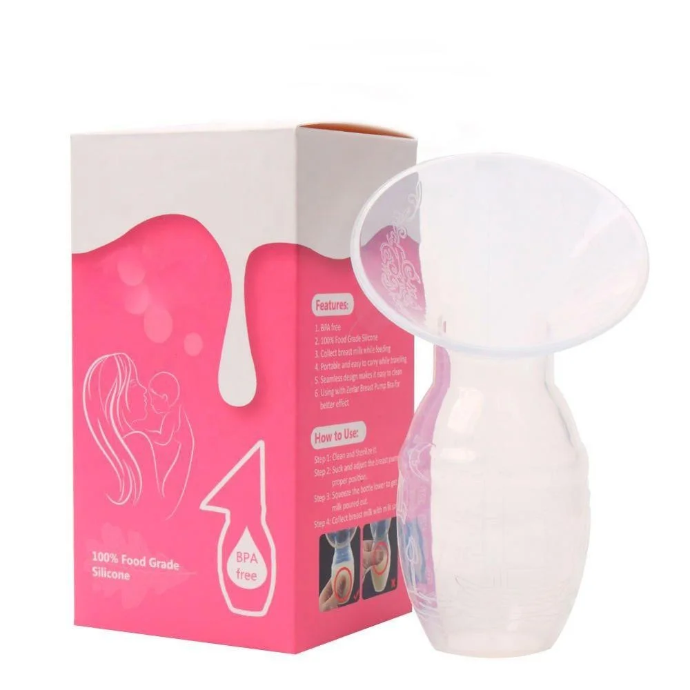 

Amazon 2021 hot sales Silicone Manual Breast Milk Pump breast milk extractor for Breastfeeding Mom