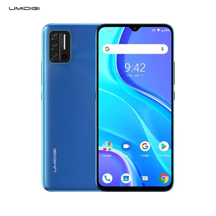 

NEW Original UMIDIGI A7S Mobile Phone 6.53 inch 4150mAh Battery Android 10 Face Unlock Triple Back Cameras Celular Cellphones