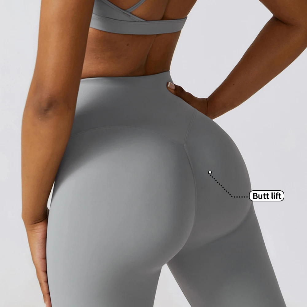 

Breathable High Waist Tight Yoga Leggings Fitness Gym V Shaped Butt Lift Leggings For Women