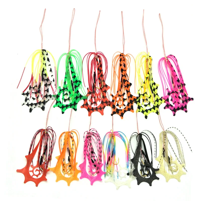 

Skirt Beard Silicone Skirt Beard Fishing Squid Jig Silk Rubber Lead Rubber Lures Hook Supplies Bait, Various