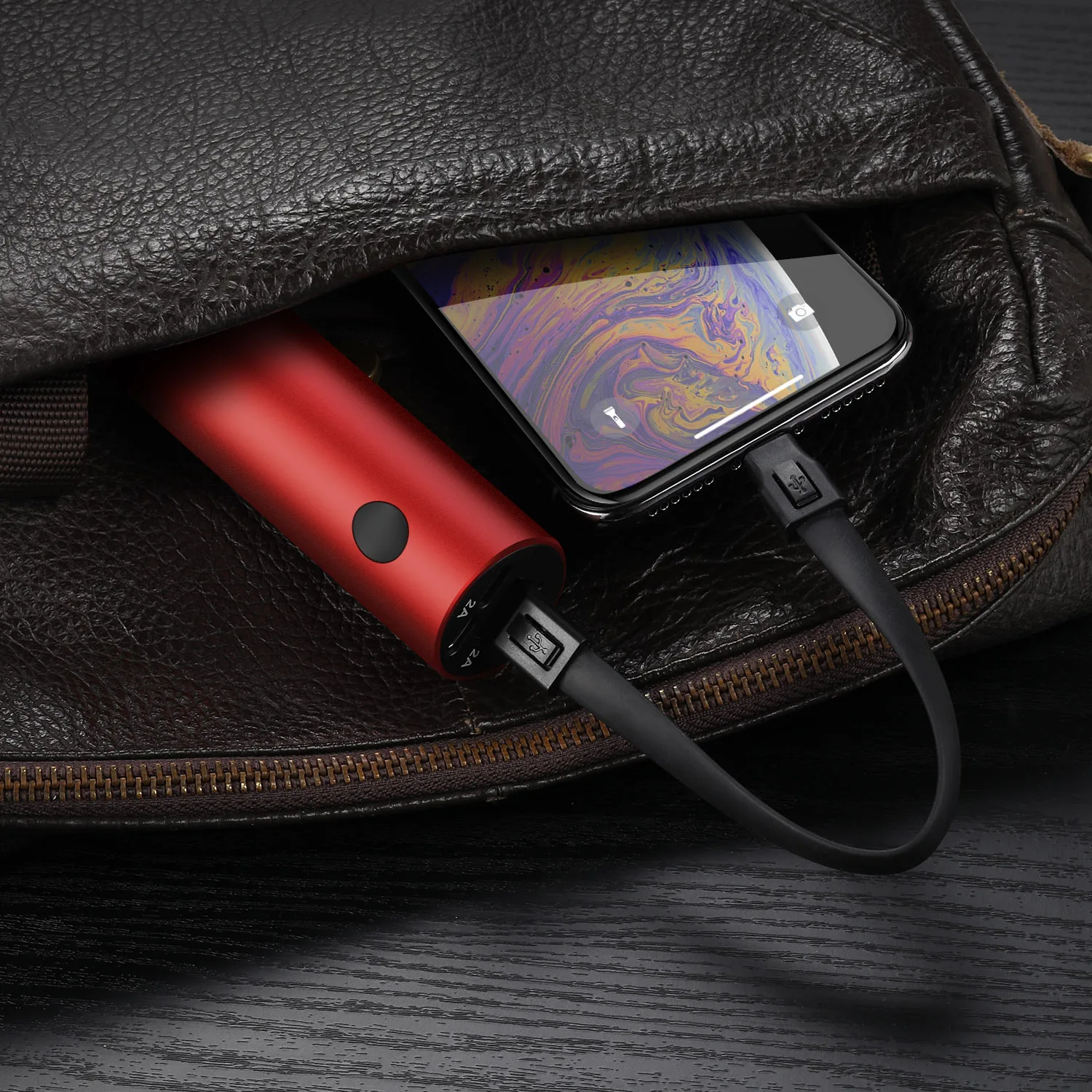 Mini Portable Super Bright Waterproof USB Rechargeable 5000mAh Power Bank Aluminium 10W LED Tactical Torch Flashlight - ANKUX.COM