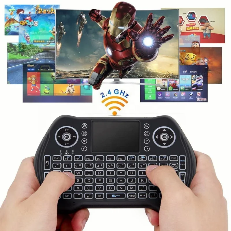 

3 Colors lWireless Mini Handheld Remote Keyboard with Touchpad Work for PC Raspberry Pi 2 Android TV Box KODI Windows Computer