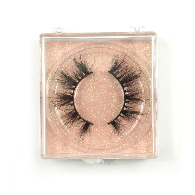 
glitter eyelash packaging with eyelash packaging box private label custom 