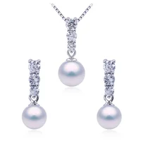 

Wholesale Latest Design 925 Sterling Silver Jewelry Freshwater Pearl Set for Bridesmaids