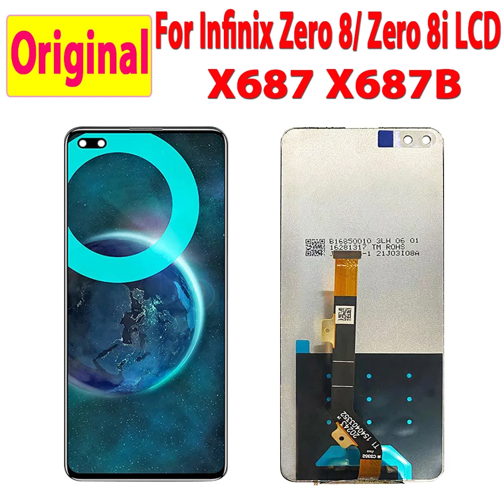 

Original For Infinix Zero 8 X687 LCD Display Screen Panel Digitizer For Infinix Zero8/ Zero 8i X687B LCD Display