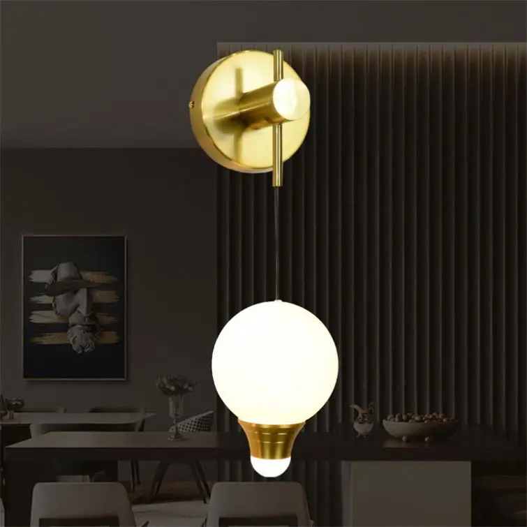 Classic Bedroom Big Gold Iron Picture Lamp Led Lamps For Motel Wall