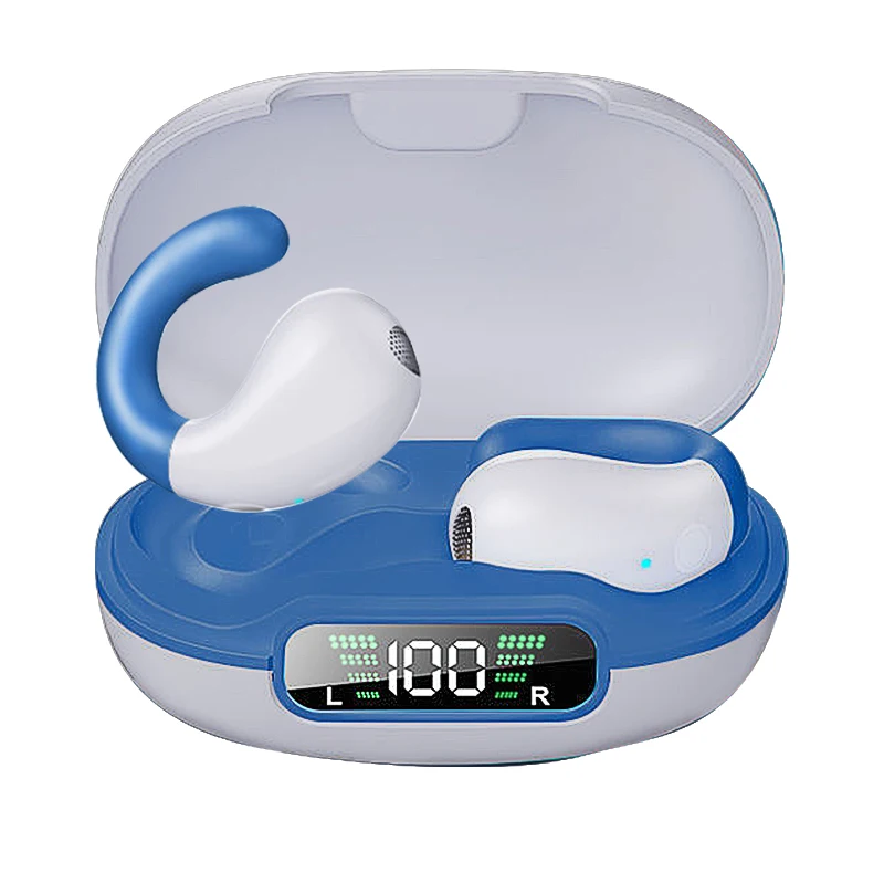 

EONLINE 3D Headphones Wireless wireless Headset Ear Clip Sport Earbuds WithMic Wireless Headphones For Smartphone Earphones