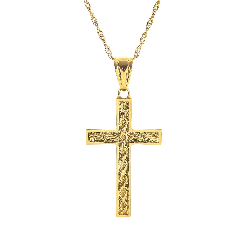 

INS Mix Items Unisex Gold Plated Christian Jesus Cross Necklace pendant Crucifix Jesus Christ Cross Pendant Necklace