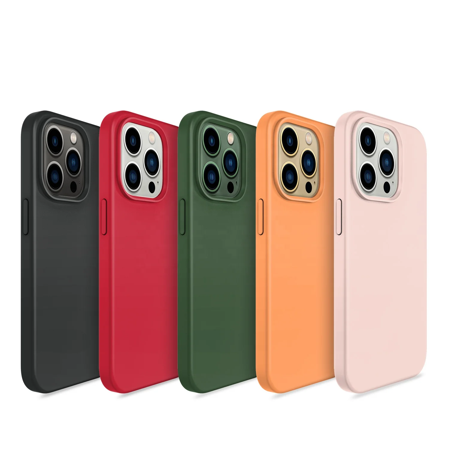 

For iPhone 11 12 13 14 Pro Max Case Liquid Silicone Gel Rubber Phone Cover Soft Microfiber Cloth Lining Cushion Back Cover Cases