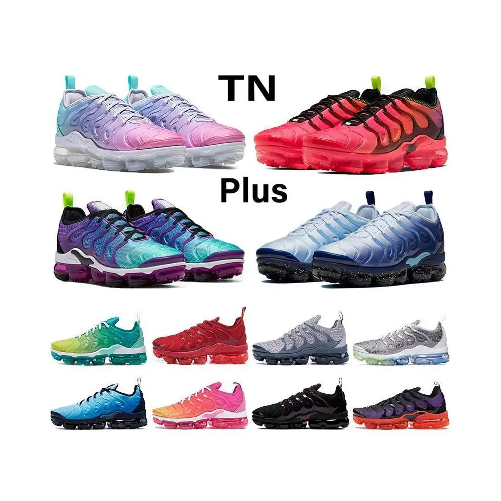 

2019 Olive Mens Sneakers Plus Nylon Metallic White Silver Colorways Pack Tn Triple Black Sports Men Running Shoes Us 5.5-11