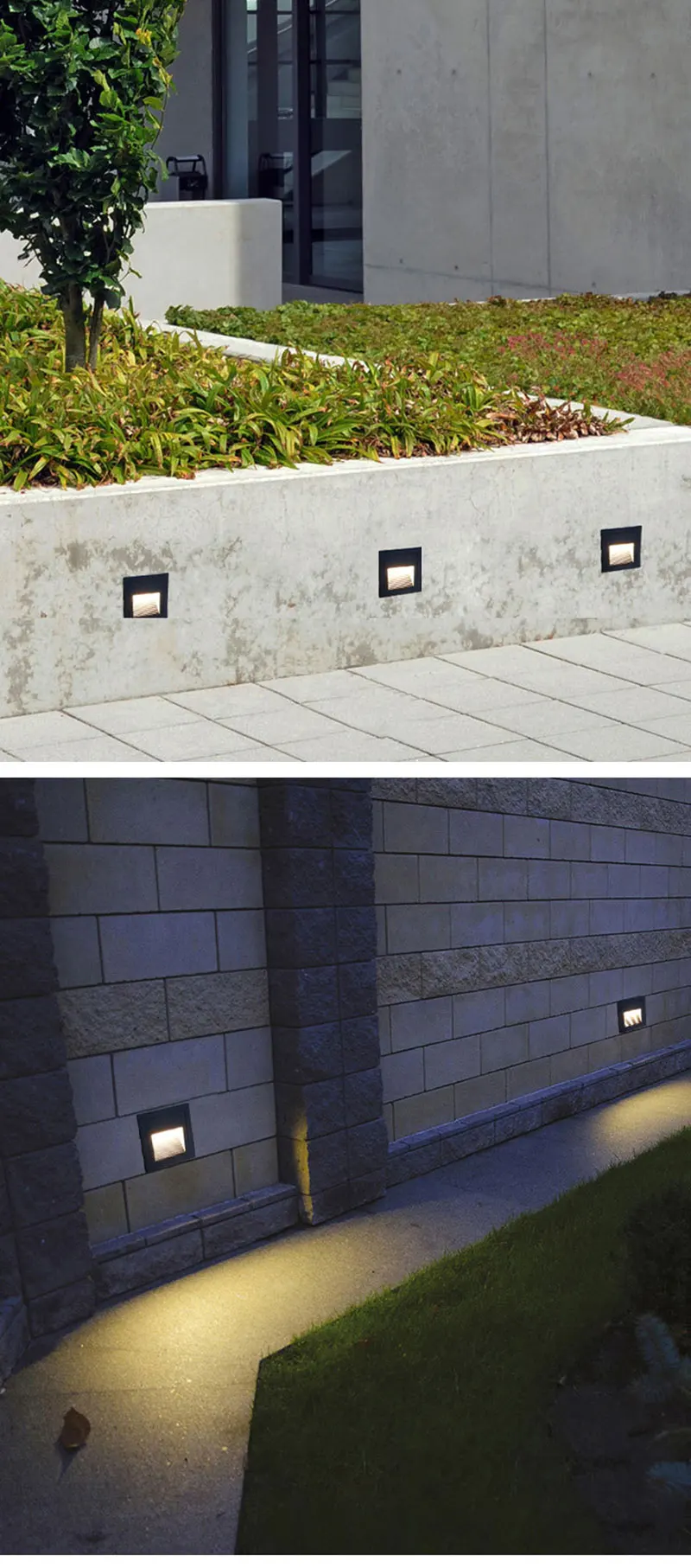 3w Led Stair Lights Smart Pir Motion Sensor Stair Light Square Recessed