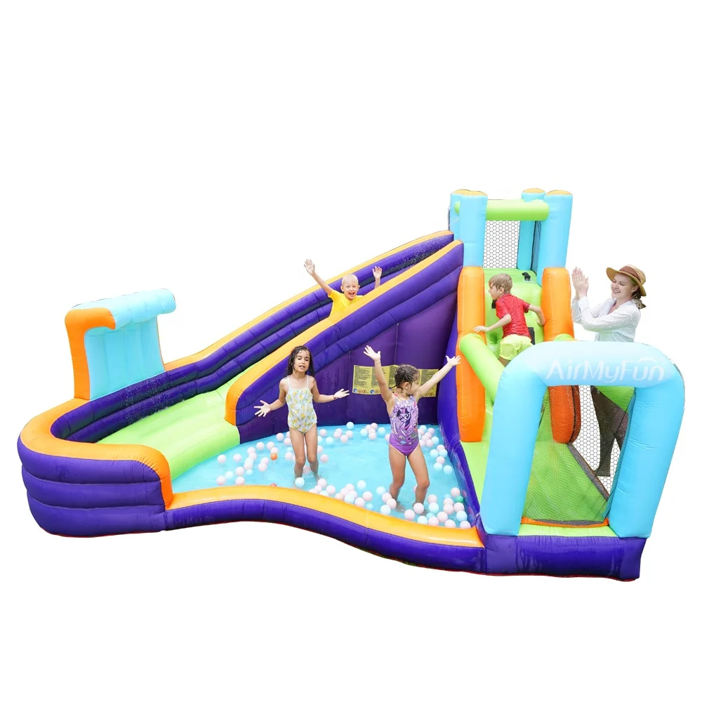 

Airmyfun inflatable slide pool water slides backyard inflatable water slide