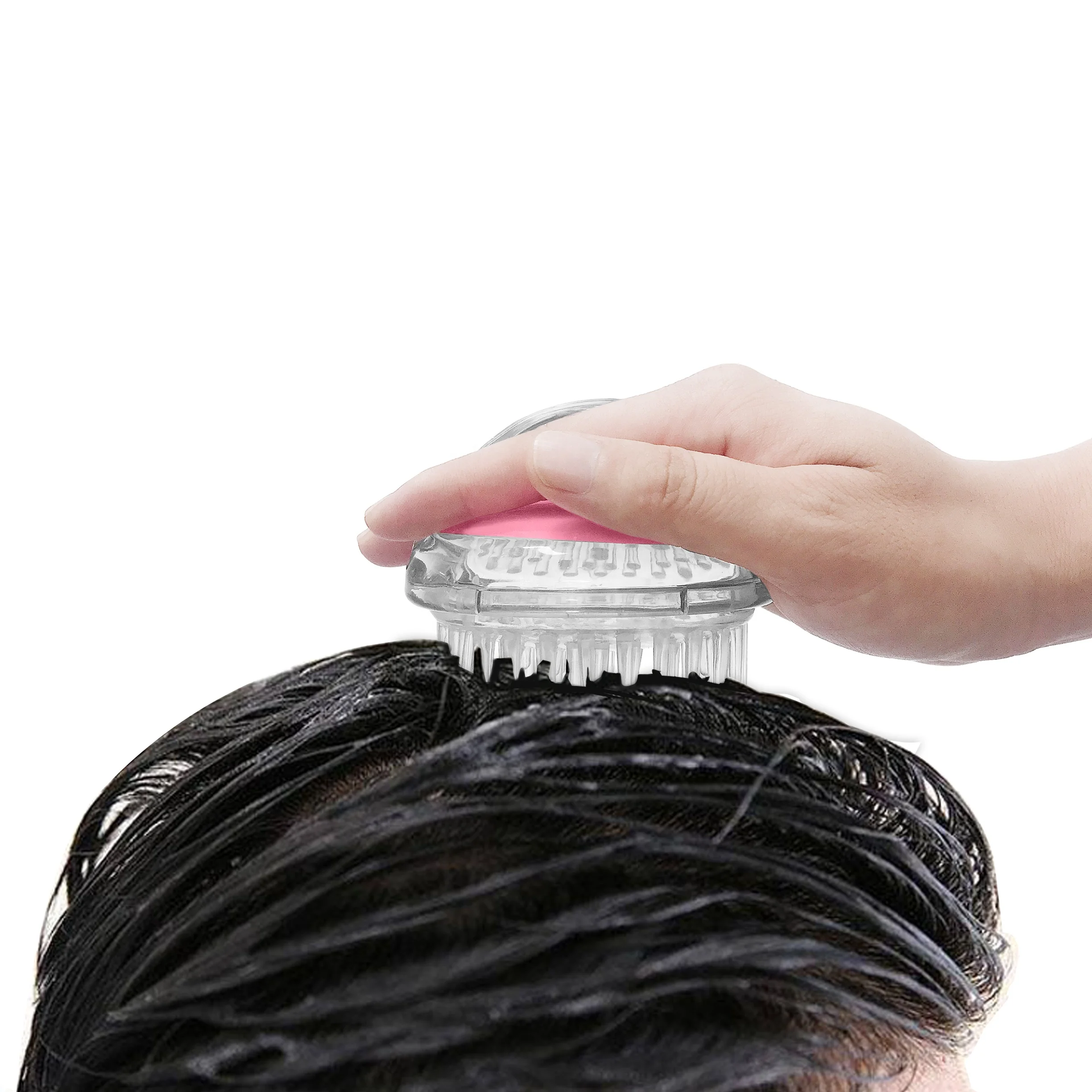 

XT02 Salon Hair Shampoo Brush Massage Scalp Brush Silicone Scalp HairBrush, Following yourself