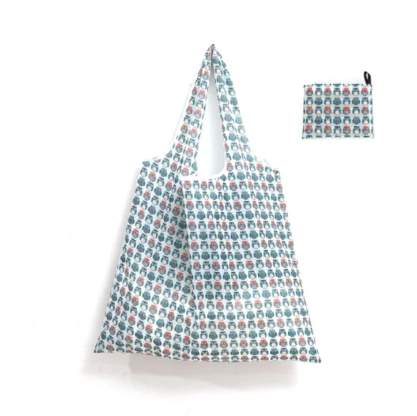 

Custom eco recycle nylon foldable grocery tote bag polyester reusable folding shopping bag, Customized color