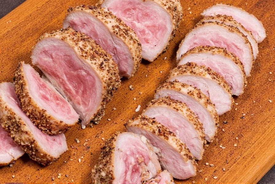 Pork loin with seasoning