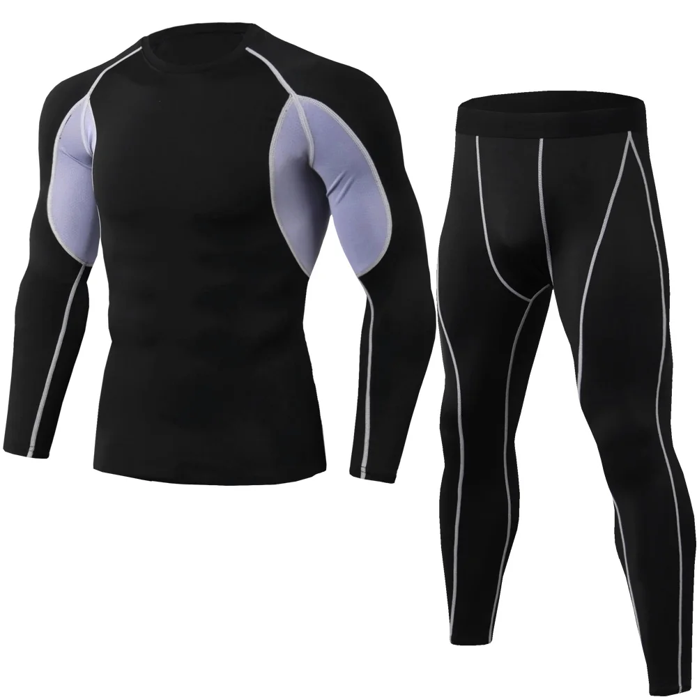 Men Quick-drying Tights Warm Base Layer Compression Clothing Winter ...