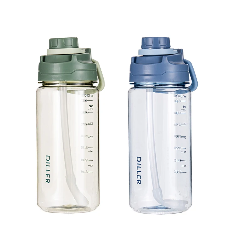 

2021hot amazon 1000ML 2000ML BPA Free Portable Plastic Water Bottle transparent PC plastic material cup custom logo, Customized color