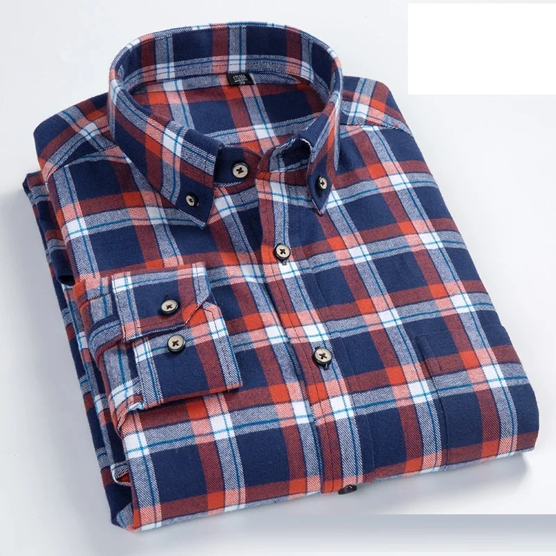 

Ready to Ship Classic Daily wear Men's Long Sleeve Multi colors Plaid Shirt, White/black/blue/red grid