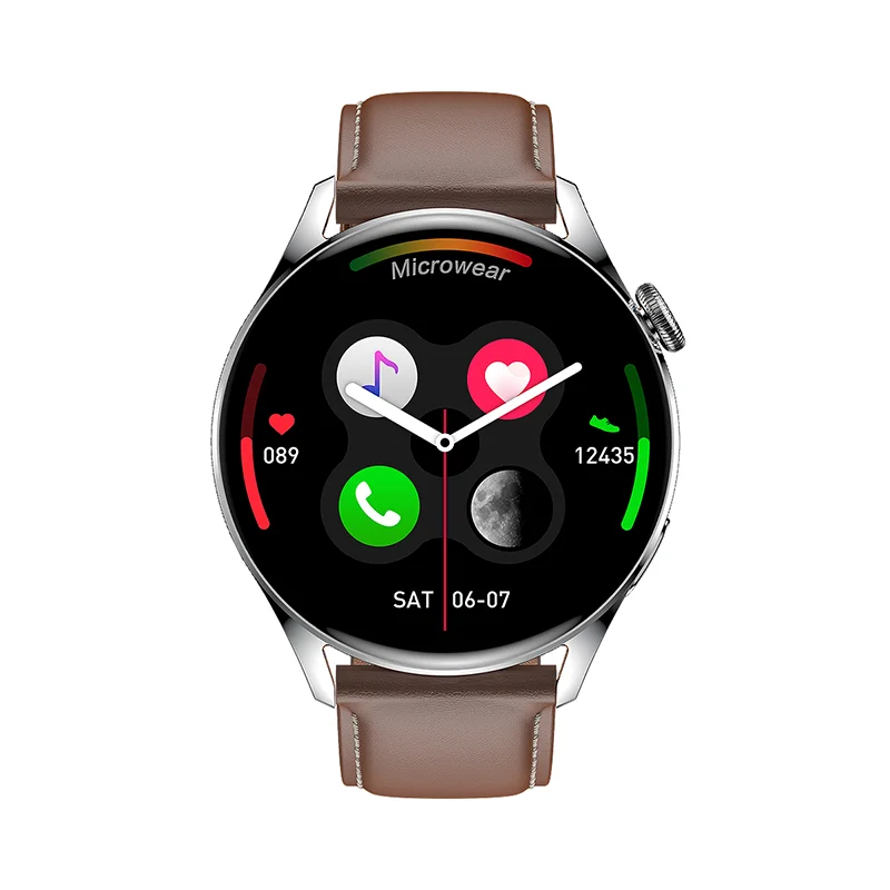 

Karen M Smart Watch Wear 3 Calling Heart Rate Monitoring SMS Push Custom Watch Face Round Smartwatch PK DT3