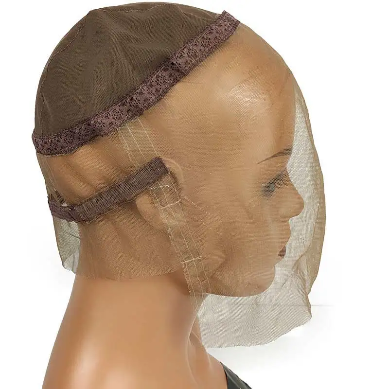 

Brown Adjustable Stretch Straps 13x6 13x4 360 Lace Front Wig Cap For Making Wigs, Black,brown or customzied