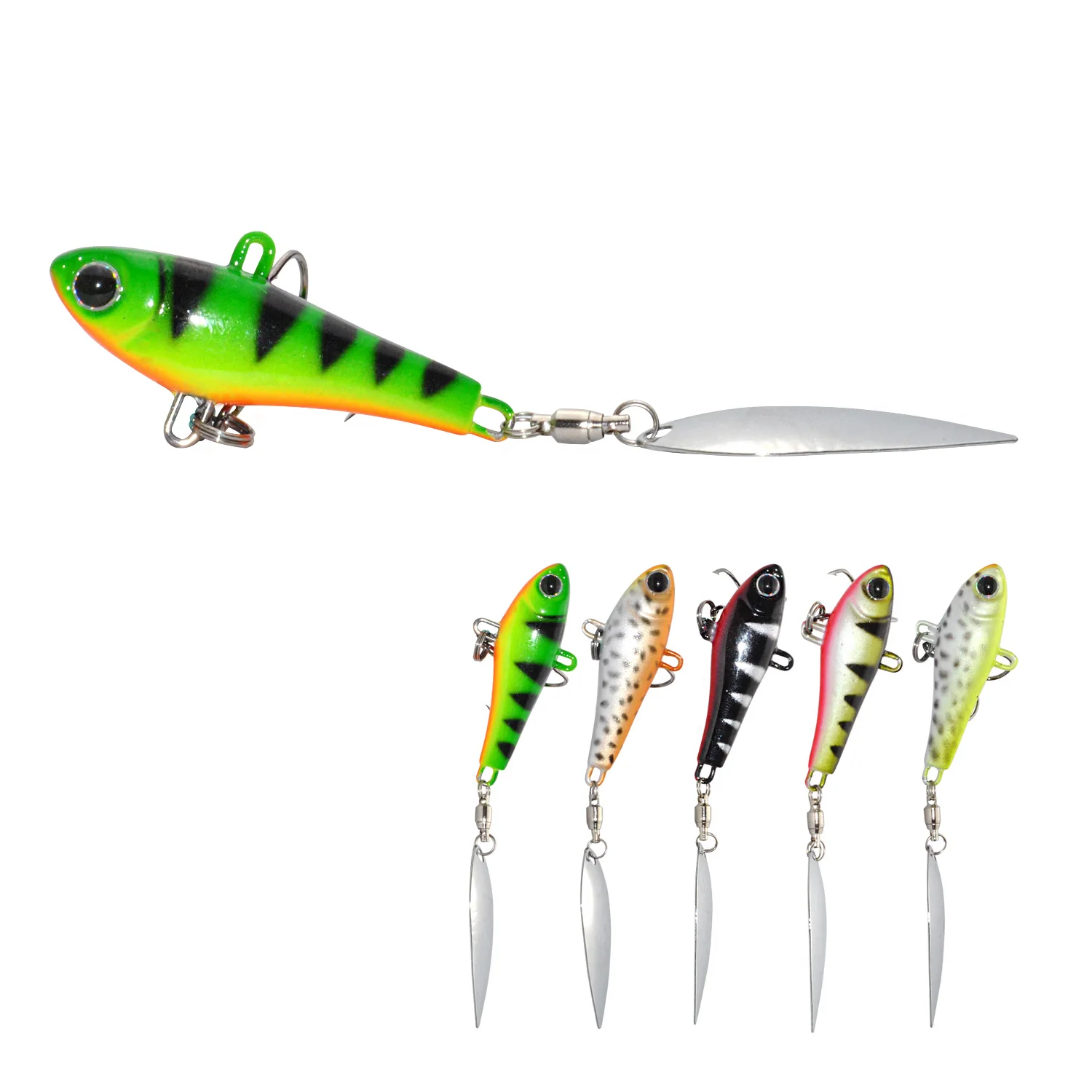 

Afishlure Spinner Fishing Lures 20g 45mm Wobblers Metal jig Sequin artificial Metal VIB lure