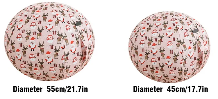 
55cm Christmas Holiday Yoga Ball Chair Sitting Ball Chair Withl Cover 