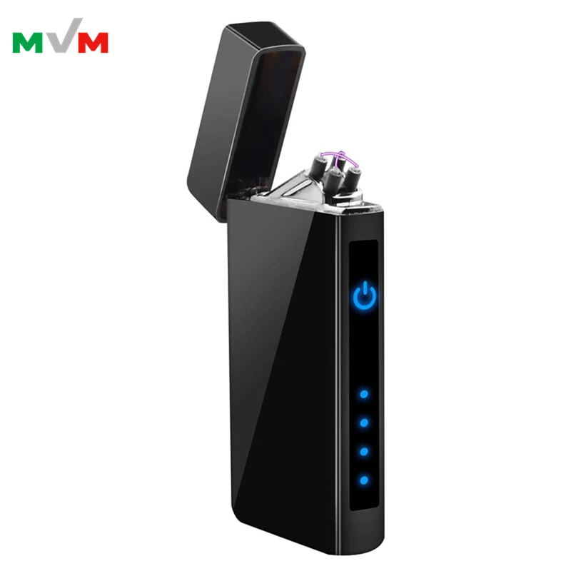 

MLT144 Custom Logo New Style Usb Charged Rechargeable USB Lighter, Electronic Dual Arc Lighter For Smoking