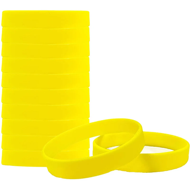 

Solid Silicone Bracelets Wristband for Sports Club Group Games Kids Play Party Favors Adults Fashion Party Sports Accessories, Any color