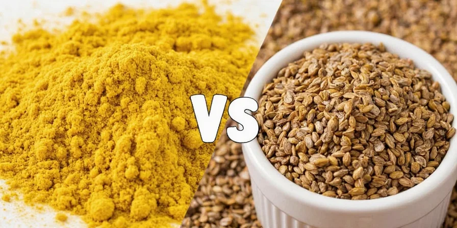 Close-up of yellow, brown, and black mustard seeds
