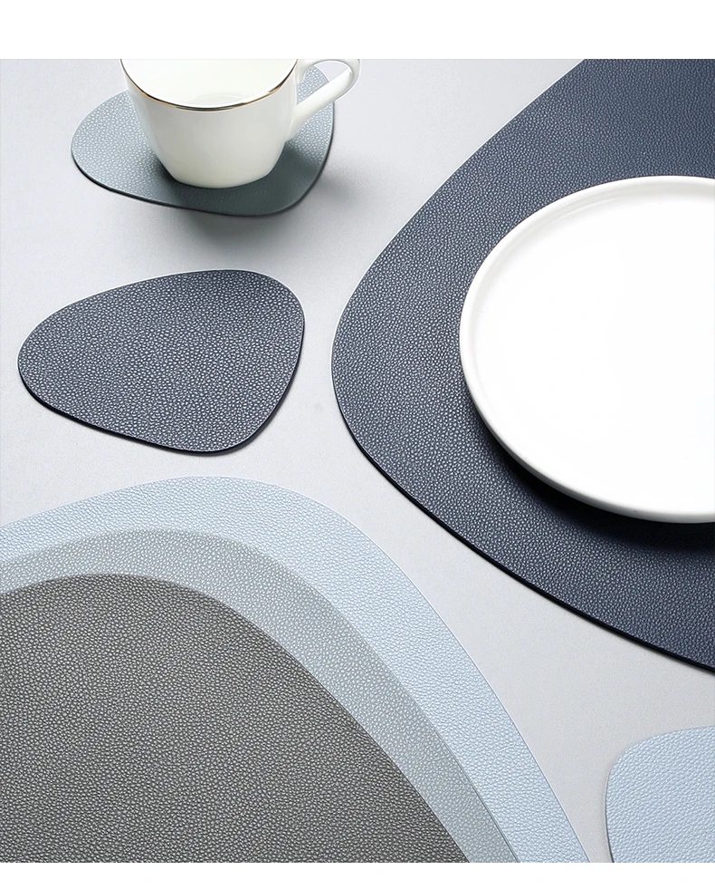 Pu Leather Elegant Placemat Pad Dining Table Mat Heat Insulation