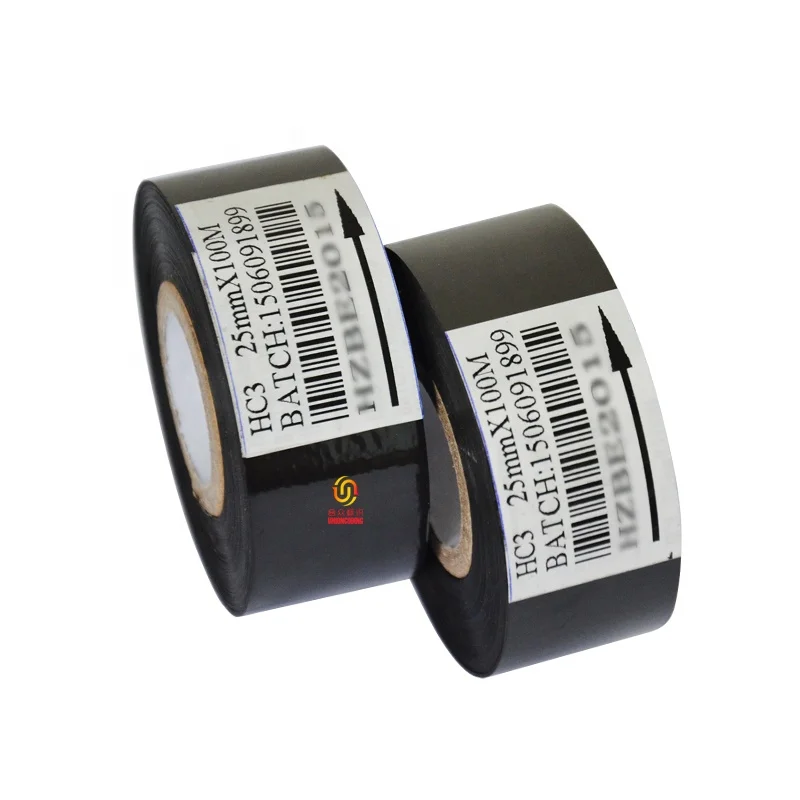 UNIONCODING Hot Coding Ribbon 25mmx100m for HP241B HP241 Automatic Date Coding Machine PVC & PET Material for Plastic Packaging