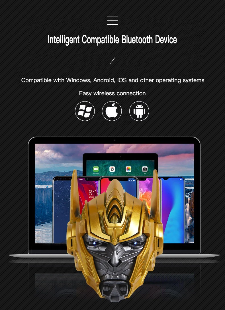 Amazon new arrival Unique Electronic Gadgets Optimus Prime Portable 1200 mAh Speaker TF card bluetooth cartoon speaker - ANKUX.COM
