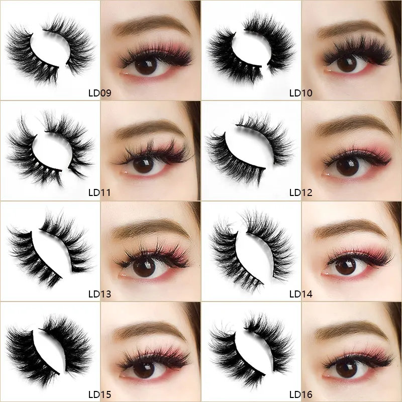 LD Shorter Eye Lashes Wholesale Mink Eyelash Full Strip Eyelashes 100 Hand Made 3d Eyelashes Vendor