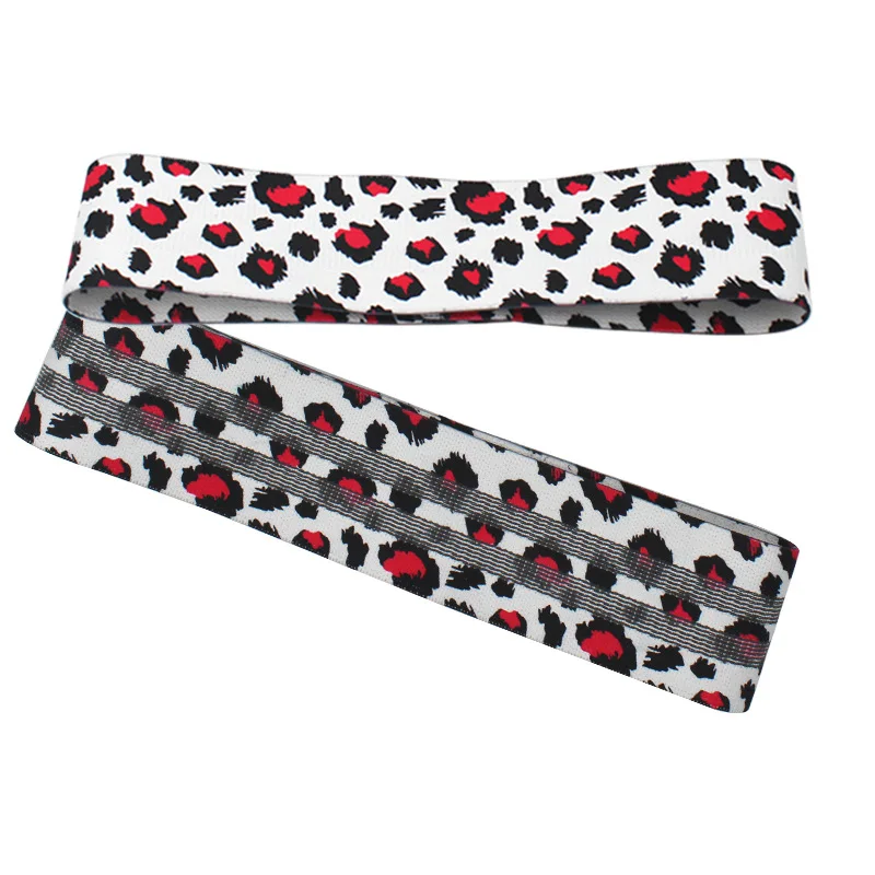 

3Pcs Hip Resistance Bands Leg Exercise Leopard Print Elastic Bands For Fitness Gym Yoga Stretching Training