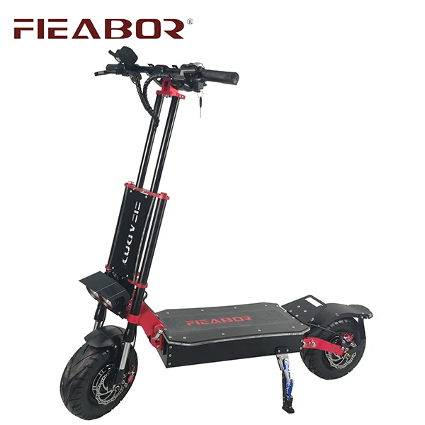 

2020 New Arrival 13 inch Big Wheel Tubeless Tire 6000w Full Suspension Comfortable Powerful Adult Electric Scooter