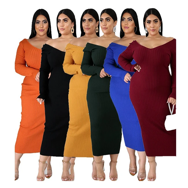 

2021 new clothing plus size bodycon dress women clothes Flexibility Pure Cotton maxi dresses summer wear, Customized color