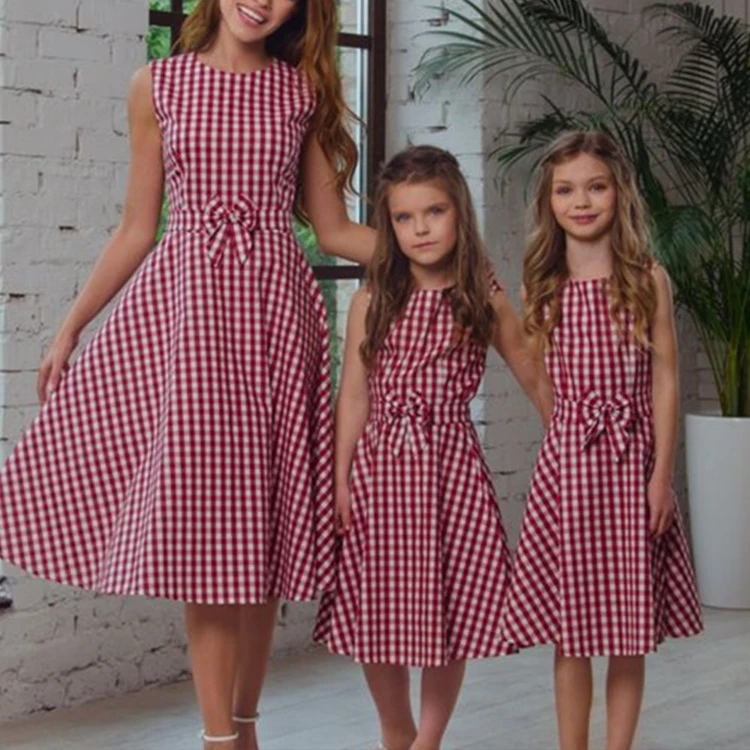 

Summer Mother Daughter Clothing Kids Parent Child Mom Daughter Matching Dresses