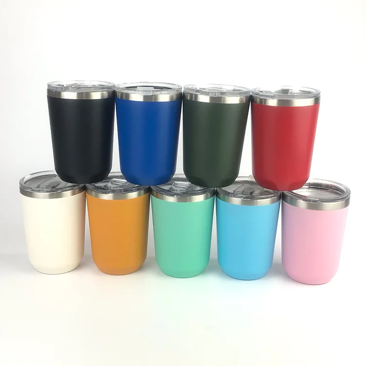 

Madou The Plastic Outer With Lid Oval Sole Coffee Mug Reliable Sealing Stainless Steel Drinking Cup, 9 colors