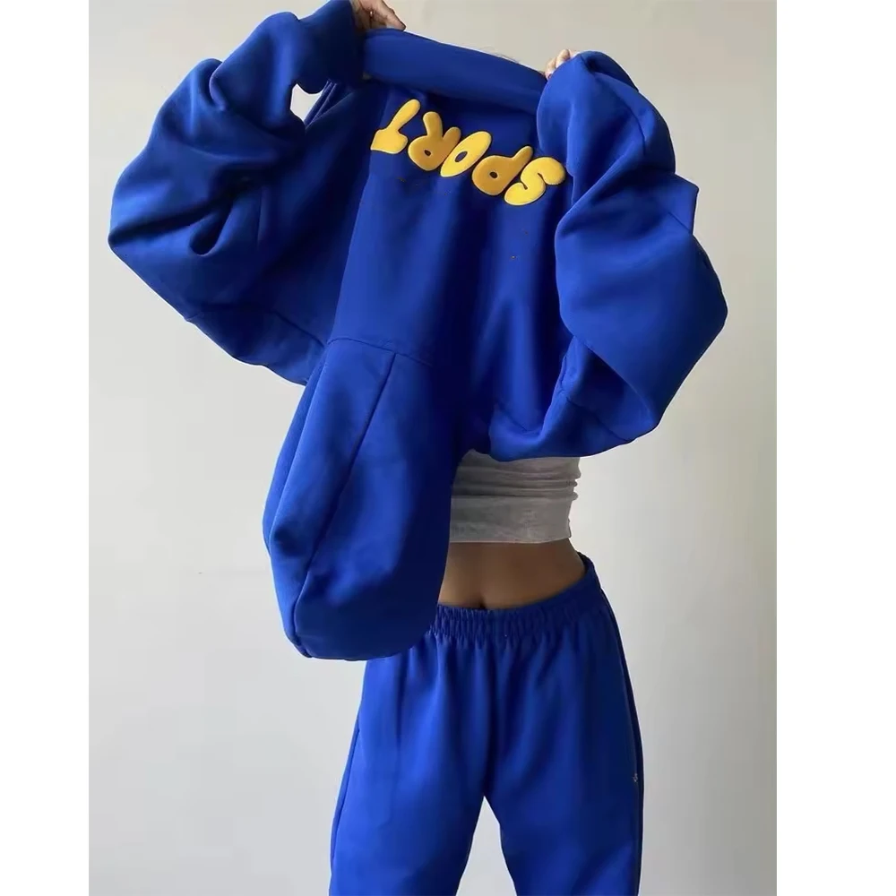 Custom logo Puff Printing Baggy Gym Pullover Hoodies Women High Quality Oversized Sports Fleece Hoodie Women Streetwear