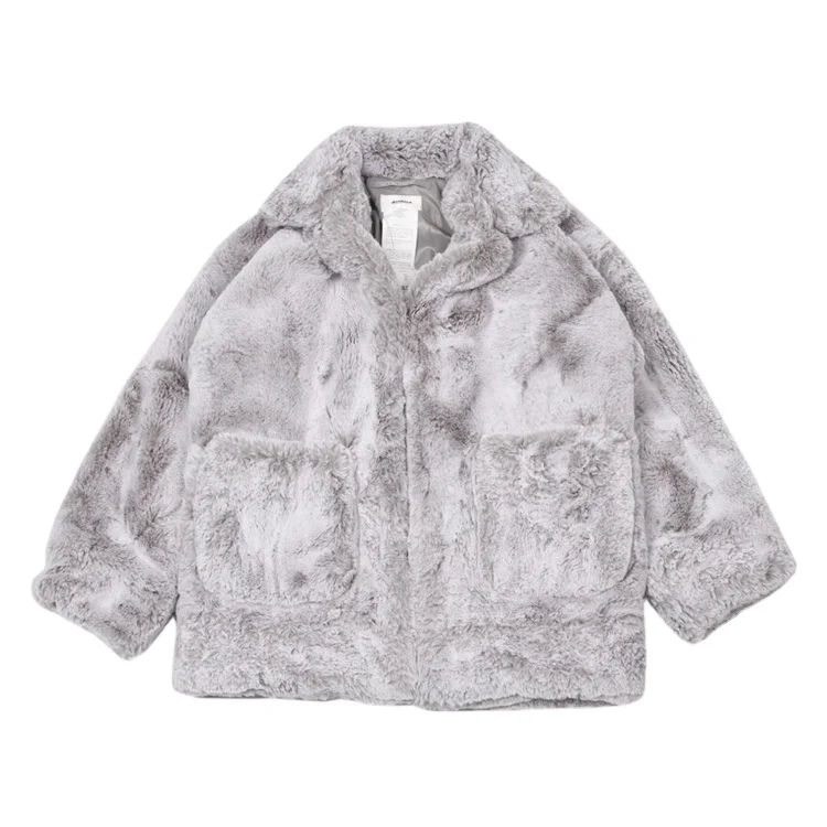 
Unisex fur Coat With the best faux fur inner copper silk fabric version very loose size 