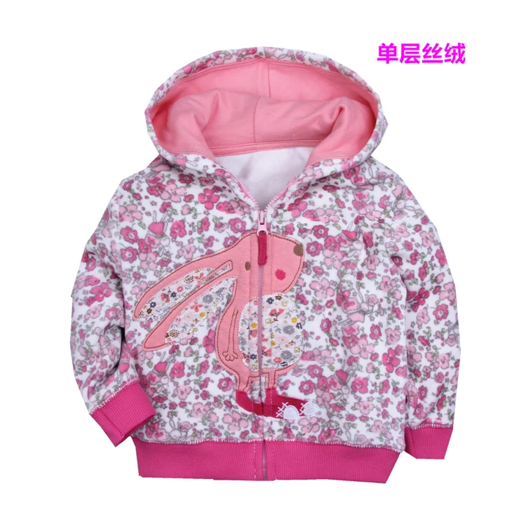 
Bunny pattern toddler boy infant girl hoodie sweatshirt outfit factory price winter zipper comfortable baby girl clothes 
