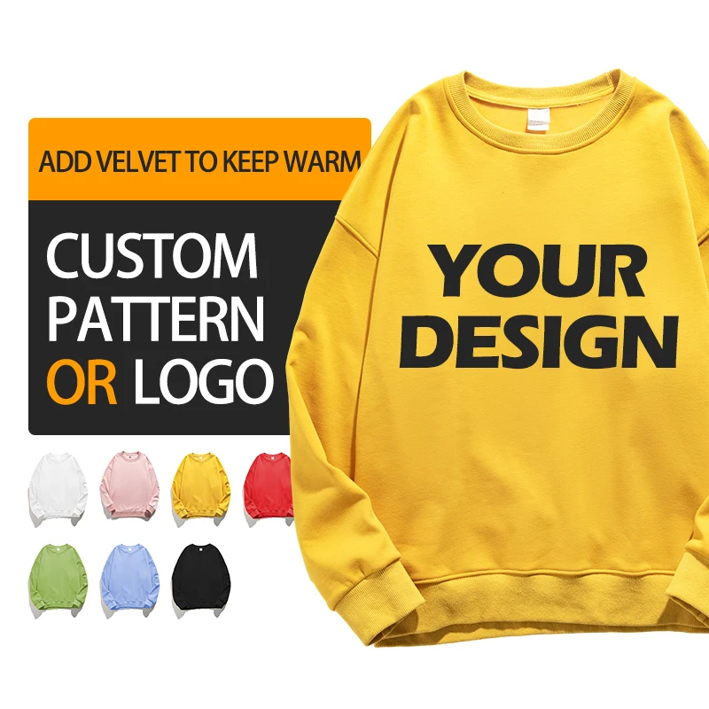 

Cotton Thick Men Crewneck Plain Hoodies Custom Sweatshirts, Customized color