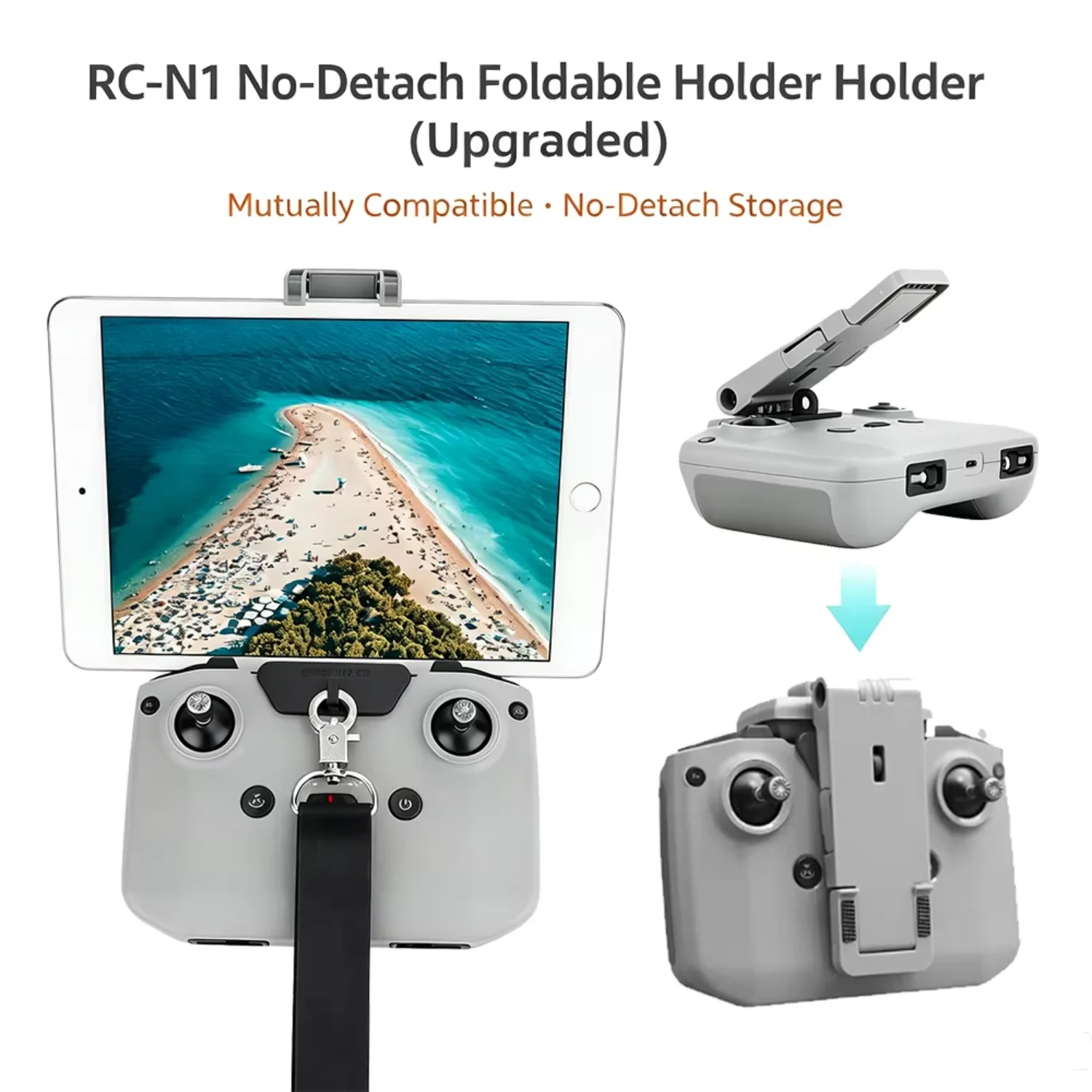 Foldable Tablet Mount for Mini 2 Air 2/2S Remote Controller No Disassembly iPad Holder Extended Clip Drone Parts Accessories